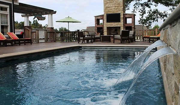 Gunite pool in Brentwood TN backyard