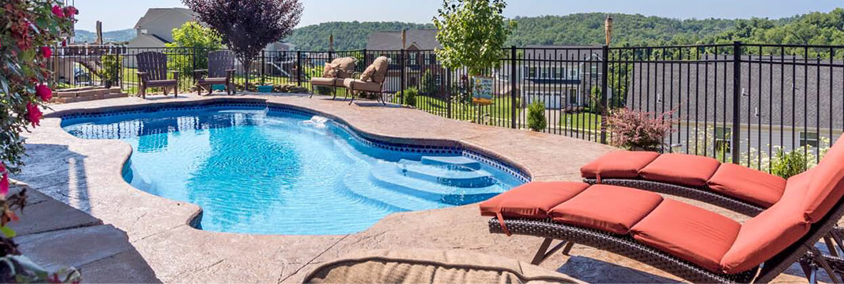 Traditional Freeform Fiberglass Pools Nashville