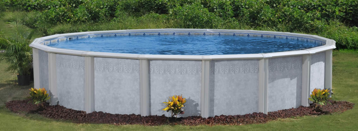 above ground pool in Hendersonville backyard