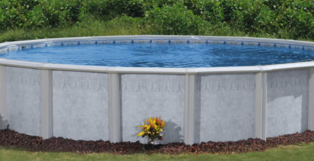 above ground pool in Hendersonville backyard