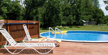Tennessee above ground pool with deck