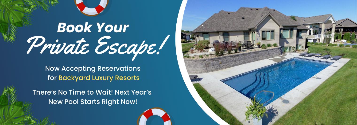 Blue and White Modern Pool Promo Special Summer Sale Banner