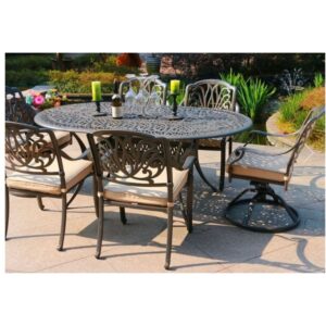 Geneva 7pc Oval Dining Set