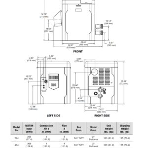 Raypak Avia Line NiTek Gas Heaters, Low NOx, WiFi Ready, 264BTU - Image 3
